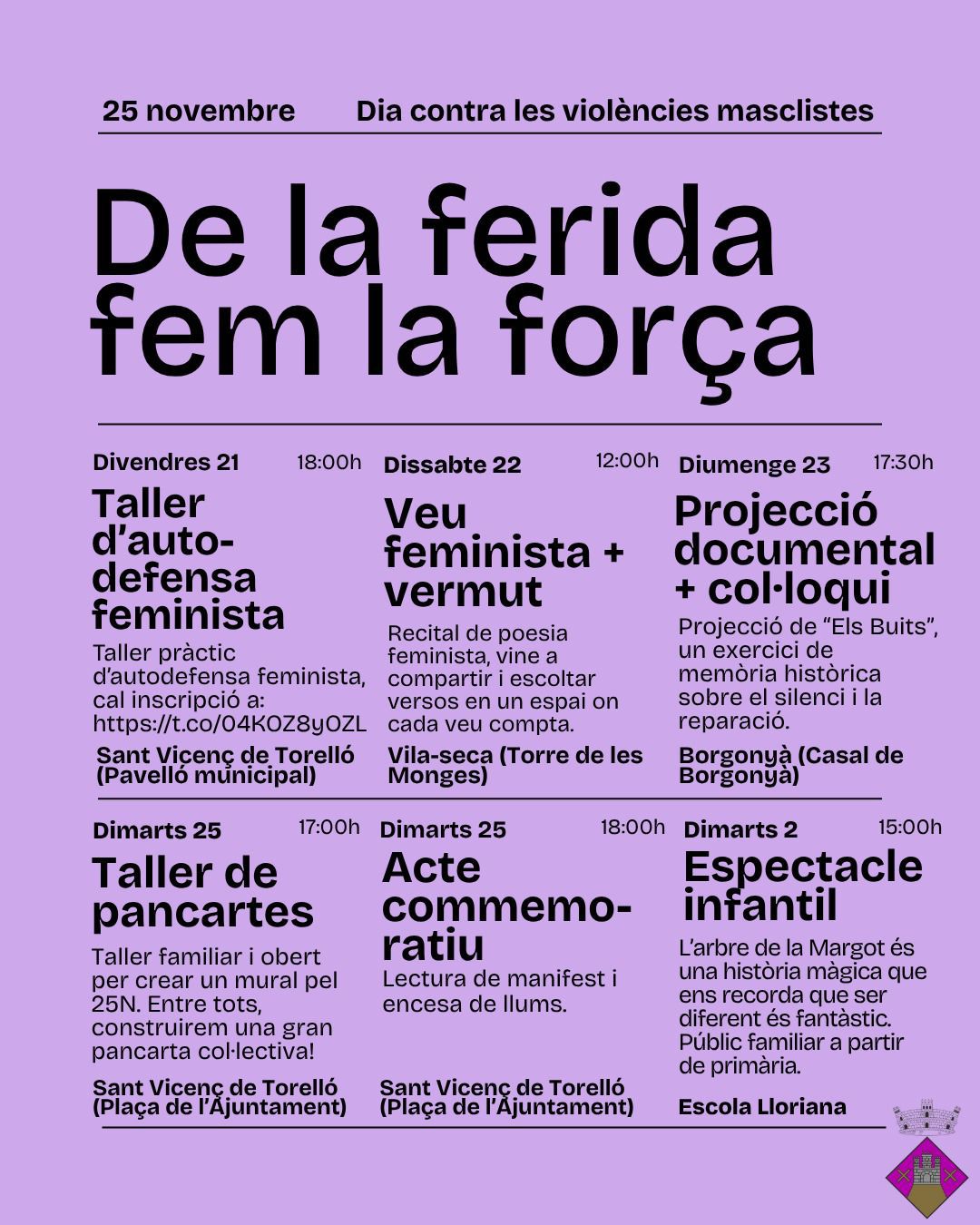 ACTES PEL 25N - De la ferida fem la for&ccedil;a