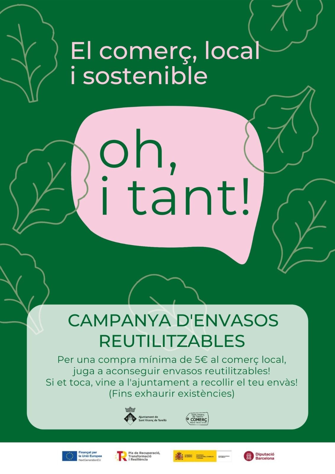 CAMPANYA D'ENVASOS REUTILITZABLES AL COMER&Ccedil; LOCAL