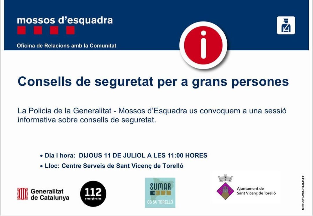 CONSELLS DE SEGURETAT PER A GENT GRAN