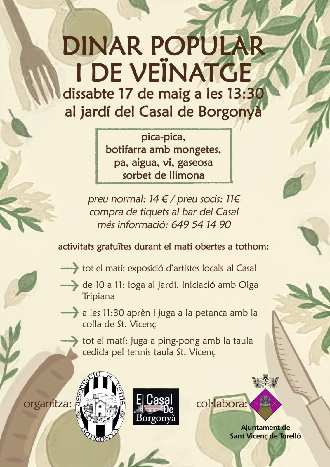 DINAR POPULAR AL CASAL DE BORGONYÀ