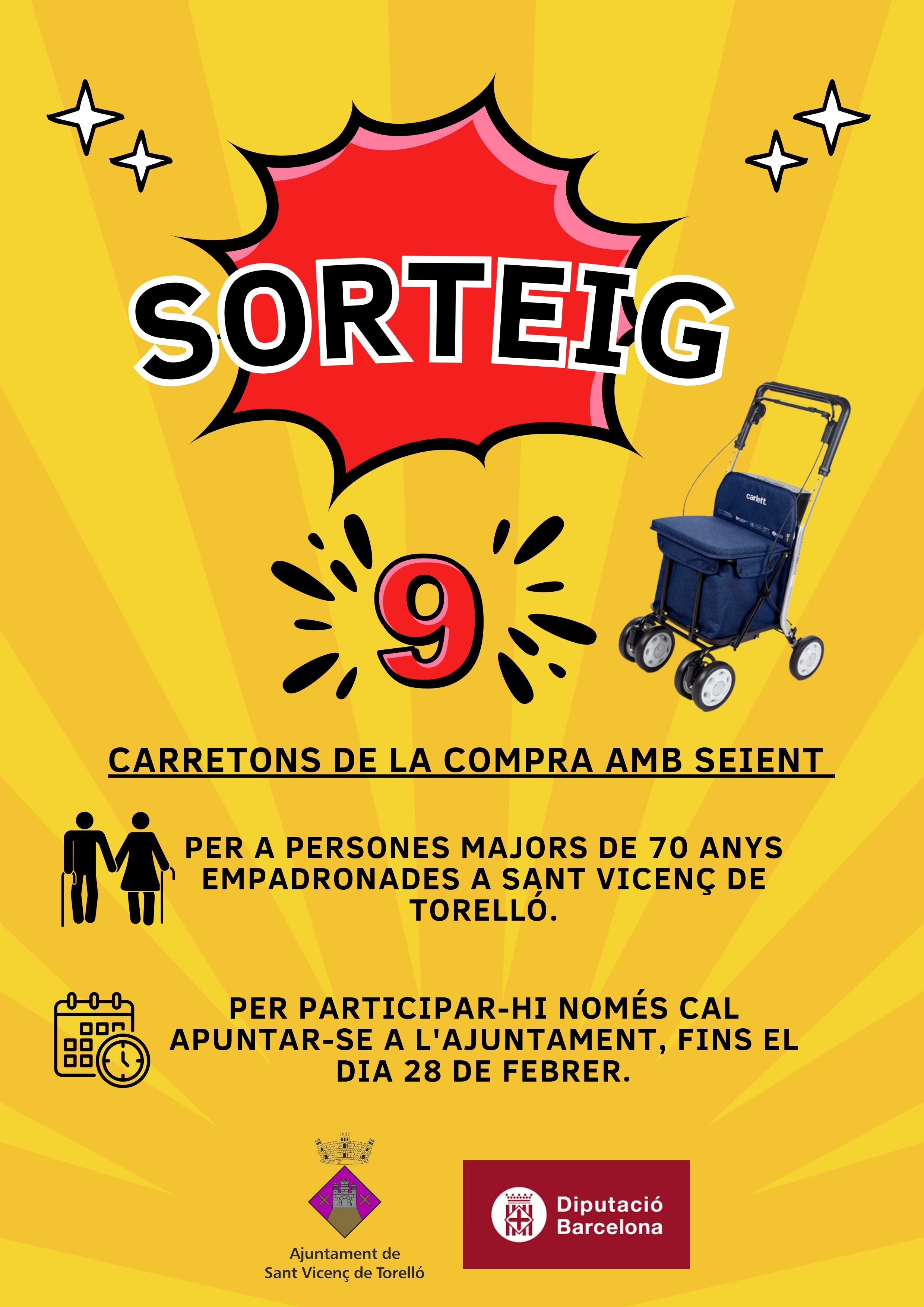 SORTEIG DE 9 CARRETONS DE COMPRA AMB SEIENT