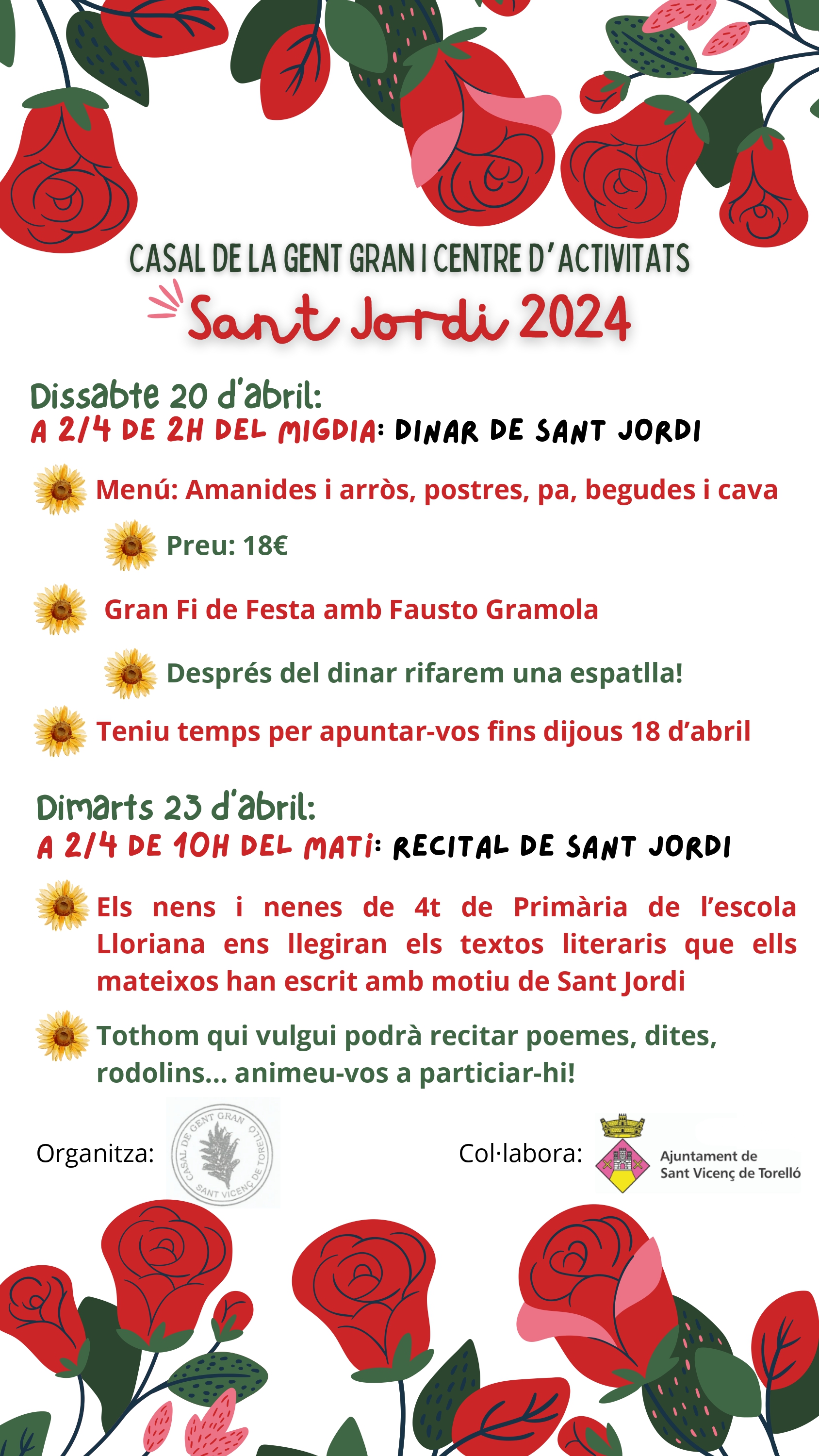 SANT JORDI AL CASAL DE LA GENT GRAN 